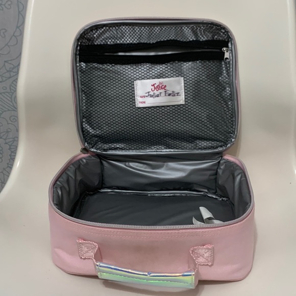 Justice Backpack & Lunchbox Lunch Bag Pink Aqua Girl - Picture 16 of 17